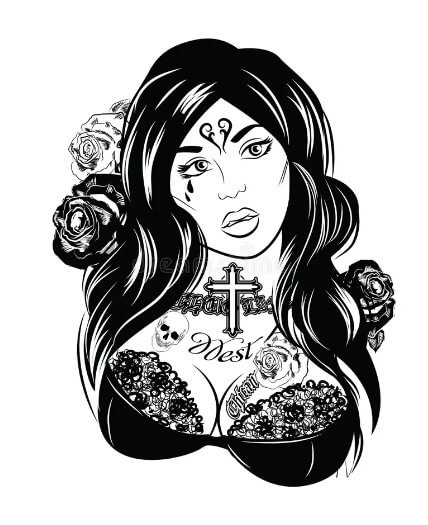 Chicano girls (15) Drawing Ideas