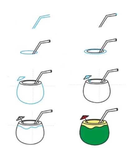 Coconut water Drawing Ideas