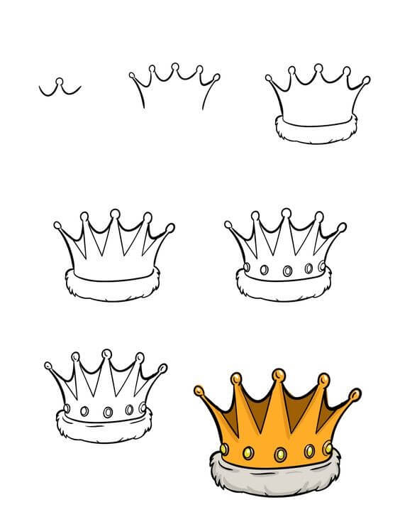 How to draw Crown idea (1)
