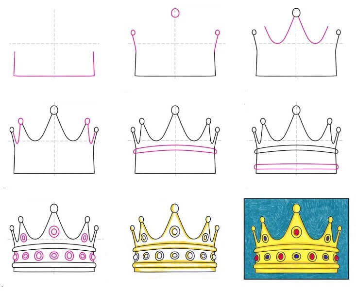 How to draw Crown idea (15)