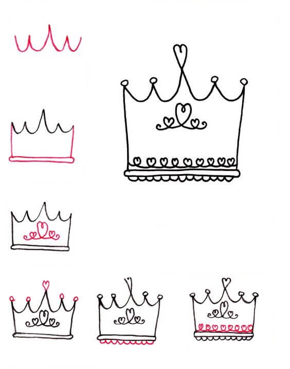 How to draw Crown idea (2)
