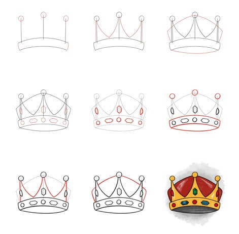 How to draw Crown idea (20)
