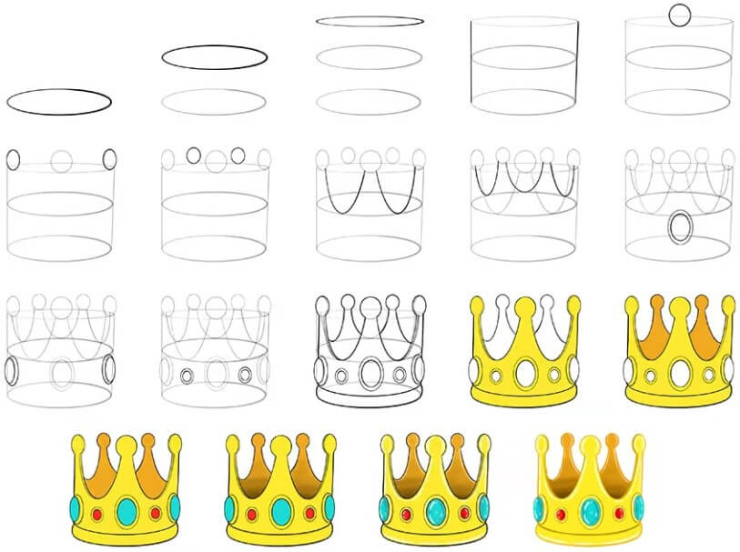 How to draw Crown idea (22)