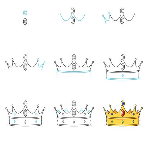 How to draw Crown idea (25)
