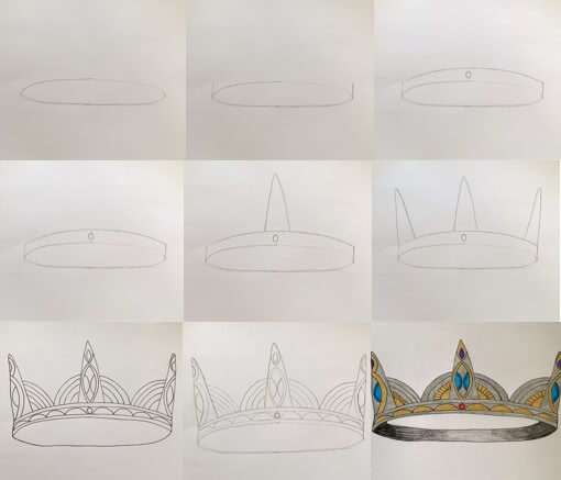 How to draw Crown idea (28)