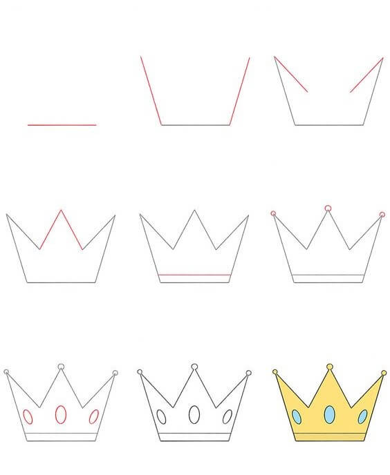 How to draw Crown idea (3)