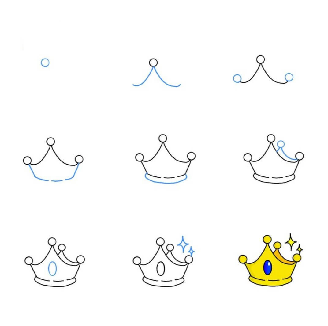 How to draw Crown idea (4)