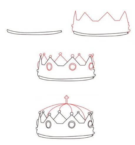 How to draw Crown idea (5)