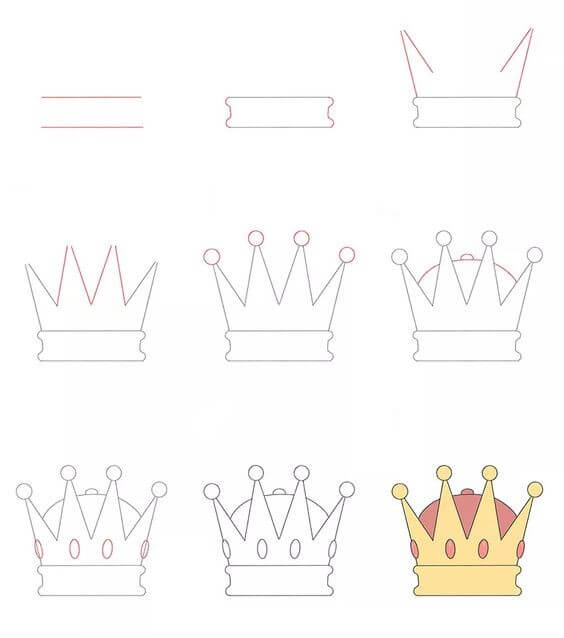 How to draw Crown idea (6)