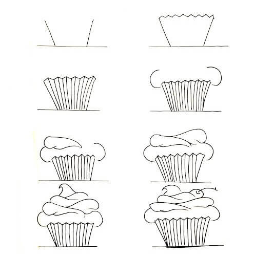 How to draw Cupcakes idea (13)