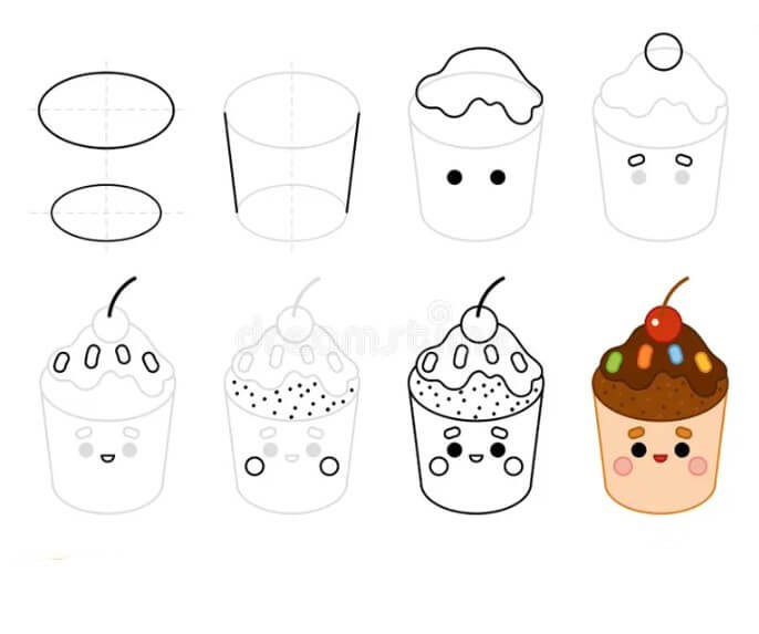How to draw Cupcakes idea (14)