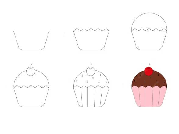 How to draw Cupcakes idea (15)