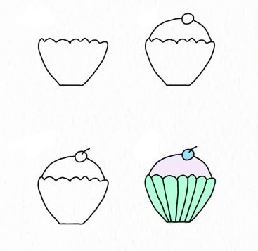 How to draw Cupcakes idea (16)