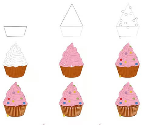 How to draw Cupcakes idea (6)