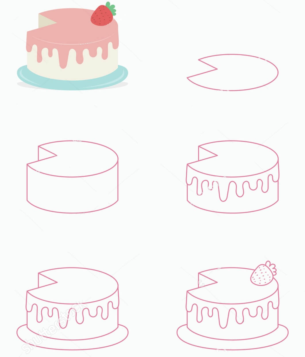 How to draw Custard cake idea (6)