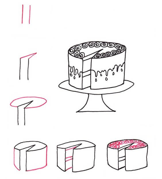 Custard cake idea (7) Drawing Ideas