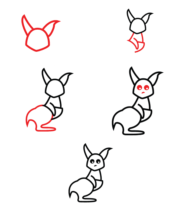 Cute kangaroo Drawing Ideas