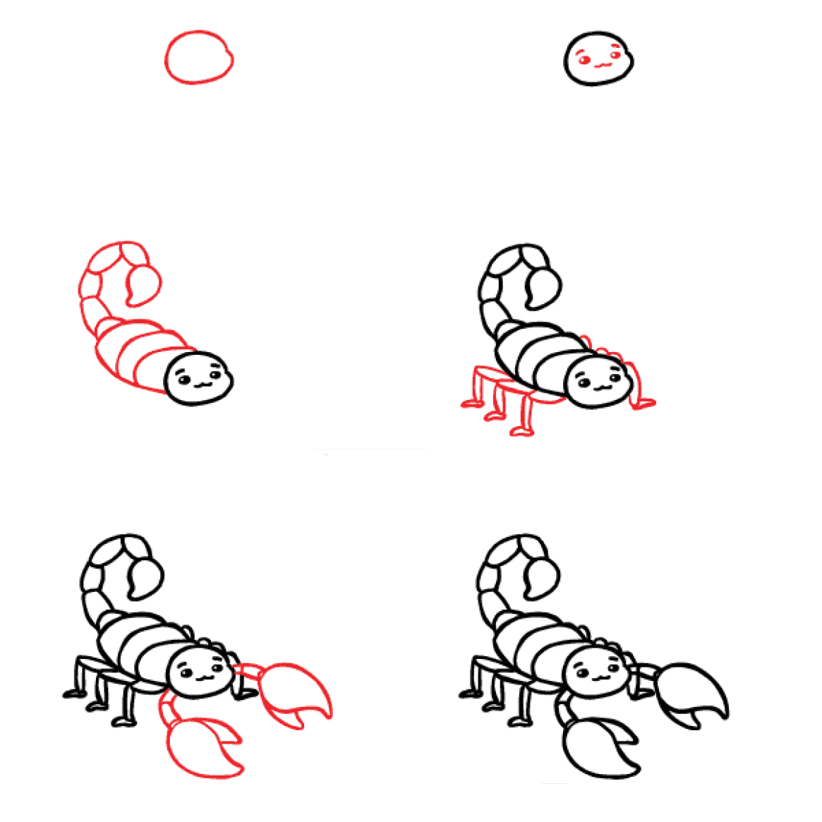 How to draw Cute scorpion