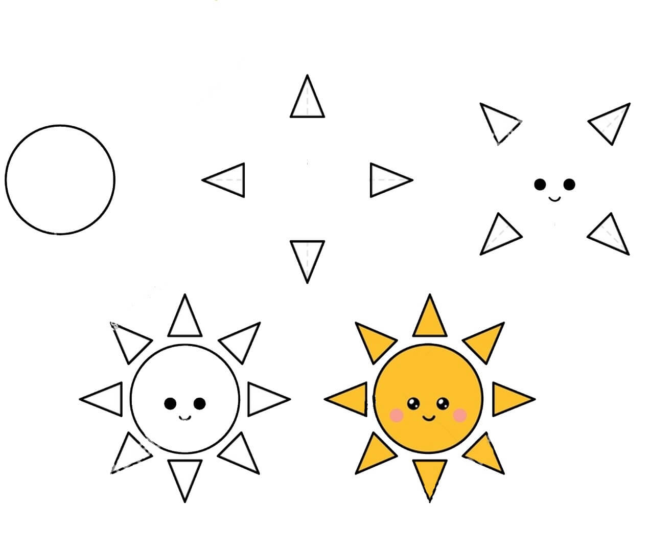 Cute sun (1) Drawing Ideas