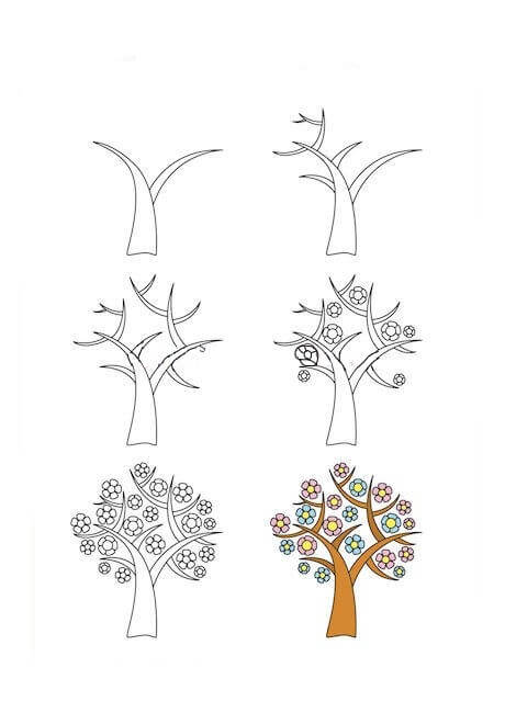How to draw Decorative tree (2)