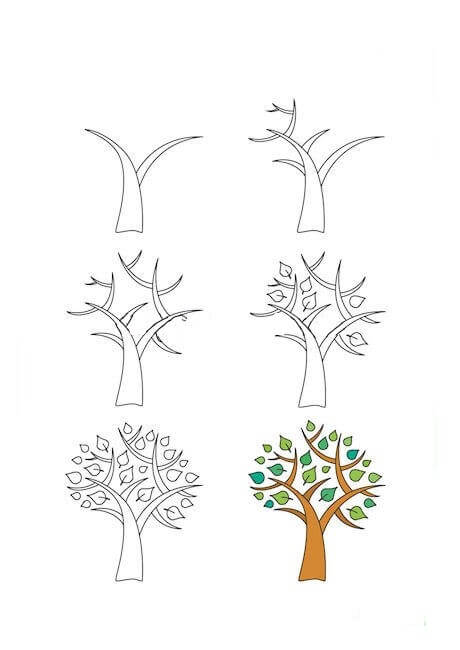 How to draw Decorative tree (3)