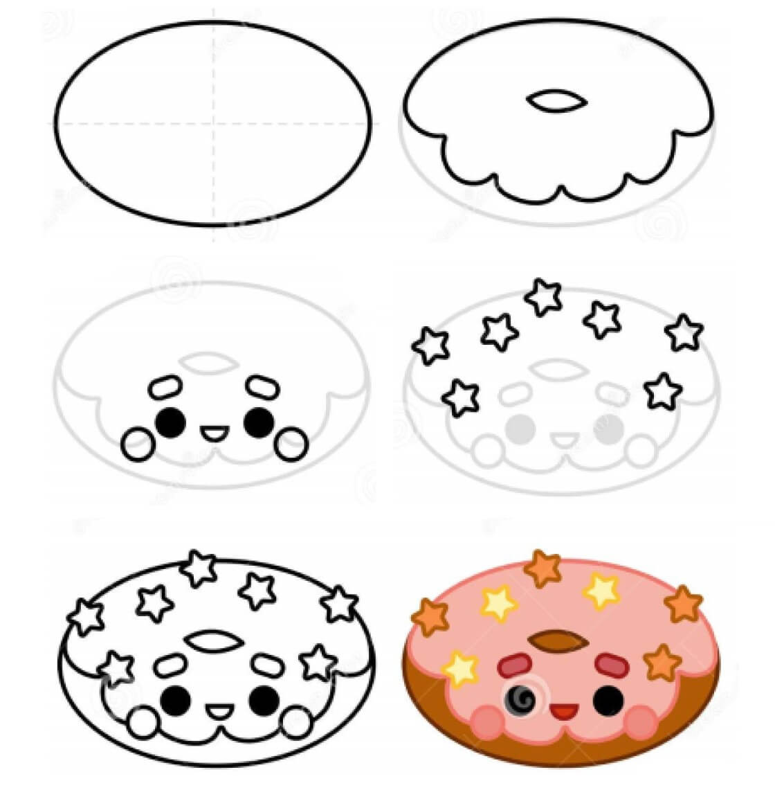 Donut cute (2) Drawing Ideas