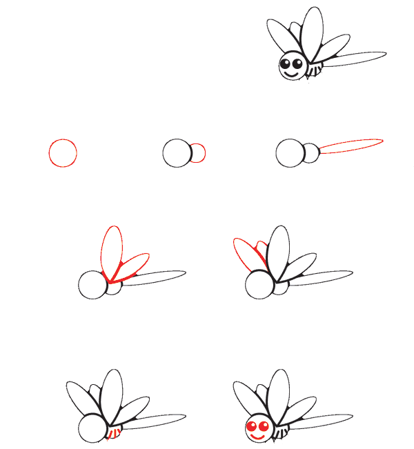How to draw Dragonfly idea 14