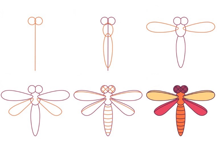 How to draw Dragonfly idea 21