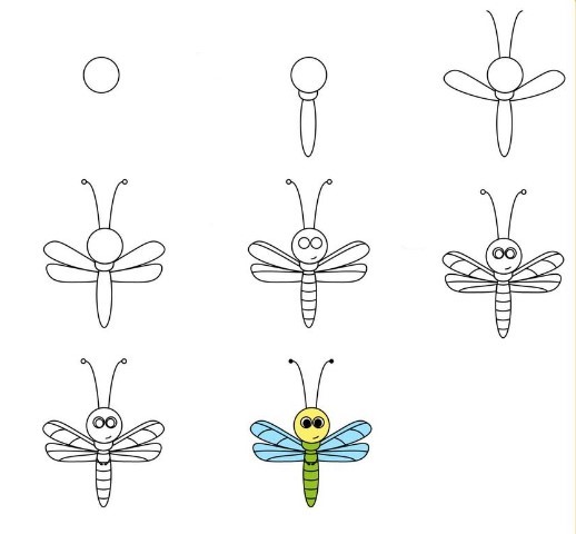 How to draw Dragonfly idea 27