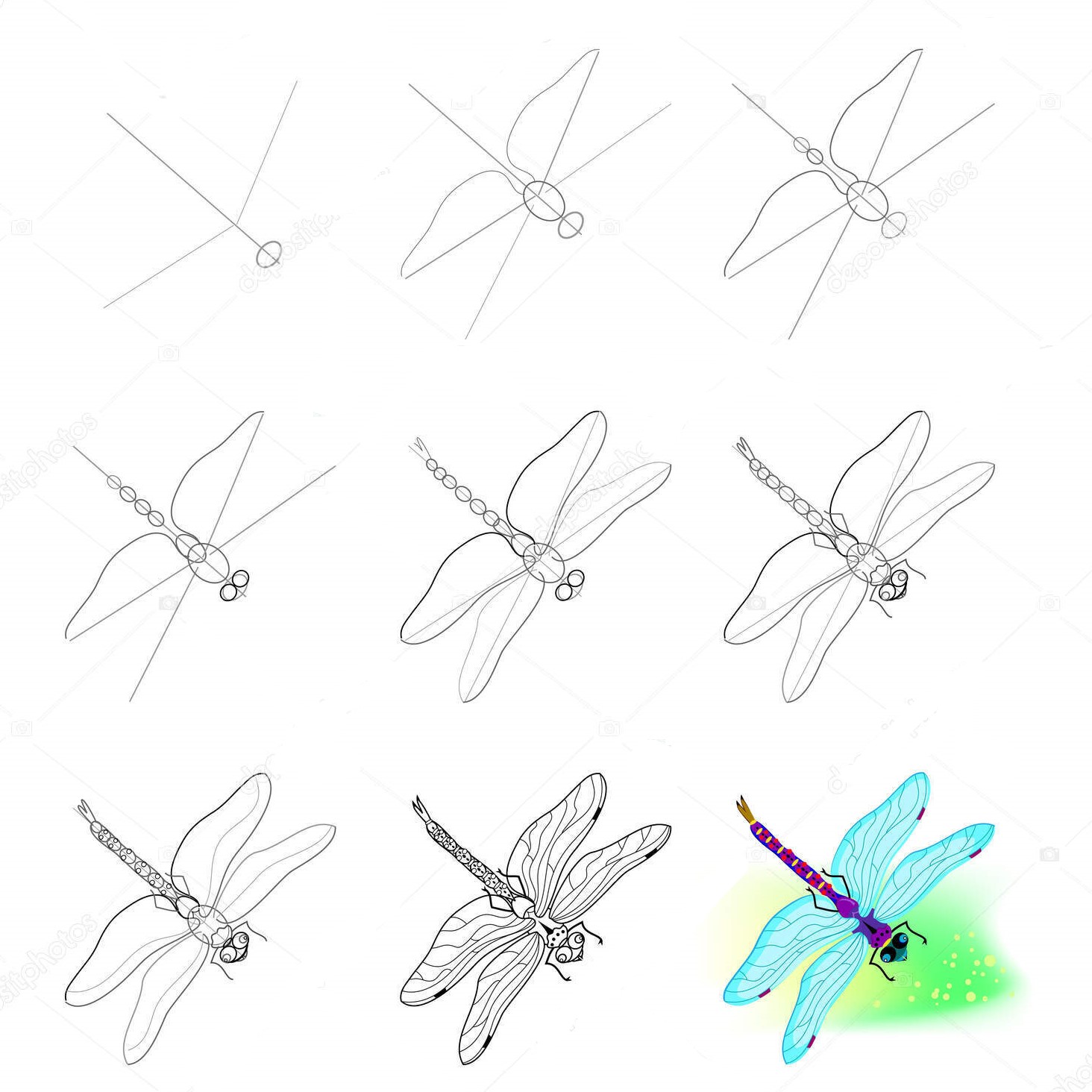 Dragonfly idea 31 Drawing Ideas