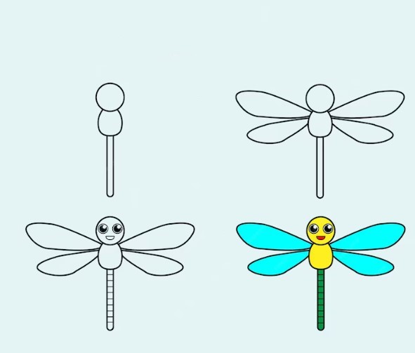 How to draw Dragonfly idea 32