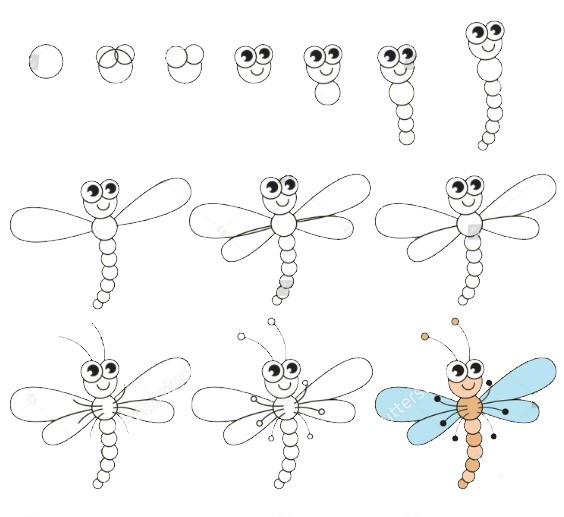Dragonfly idea 33 Drawing Ideas
