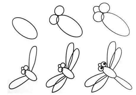 How to draw Dragonfly idea 8