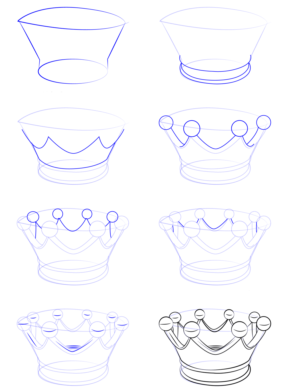 How to draw Draw a simple crown