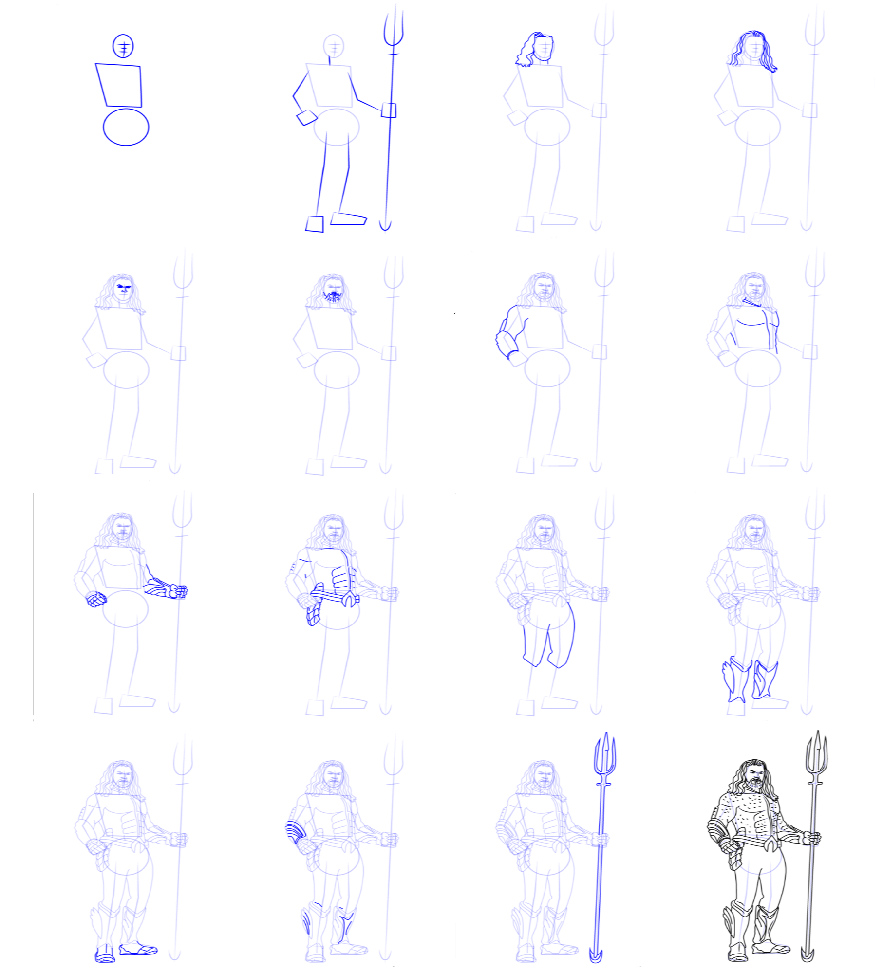 draw aquaman in detail (2) Drawing Ideas
