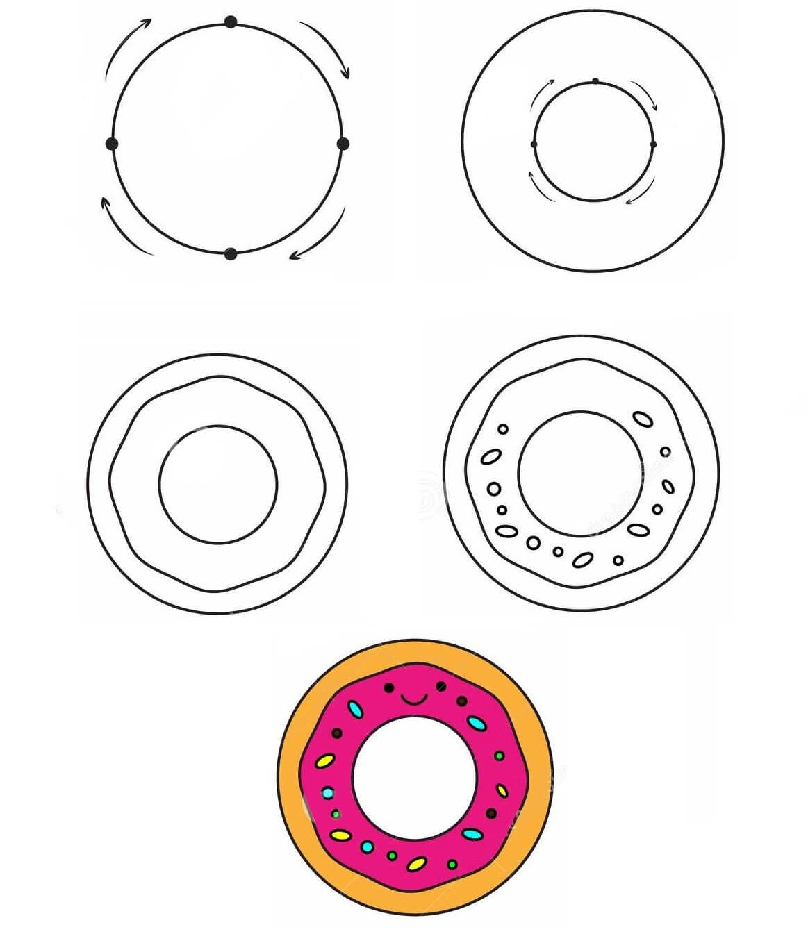 Drawing simple donuts Drawing Ideas