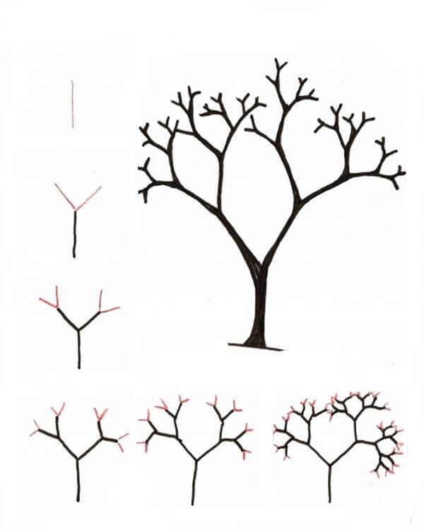 How to draw Dry tree (2)