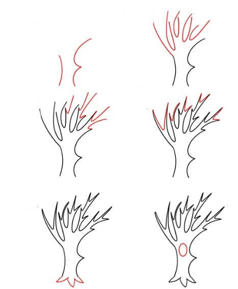How to draw Dry tree (3)