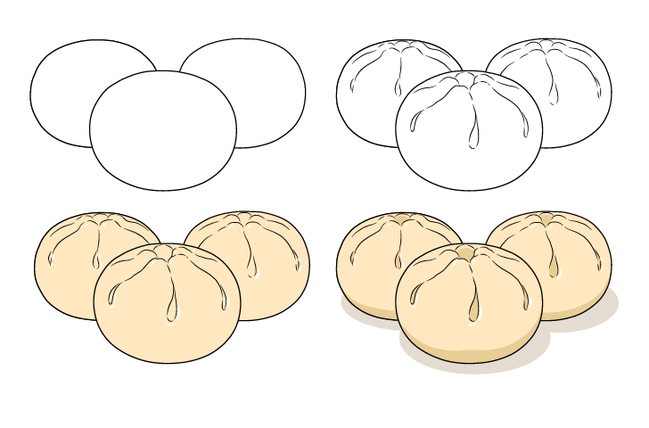 How to draw Dumplings idea (10)