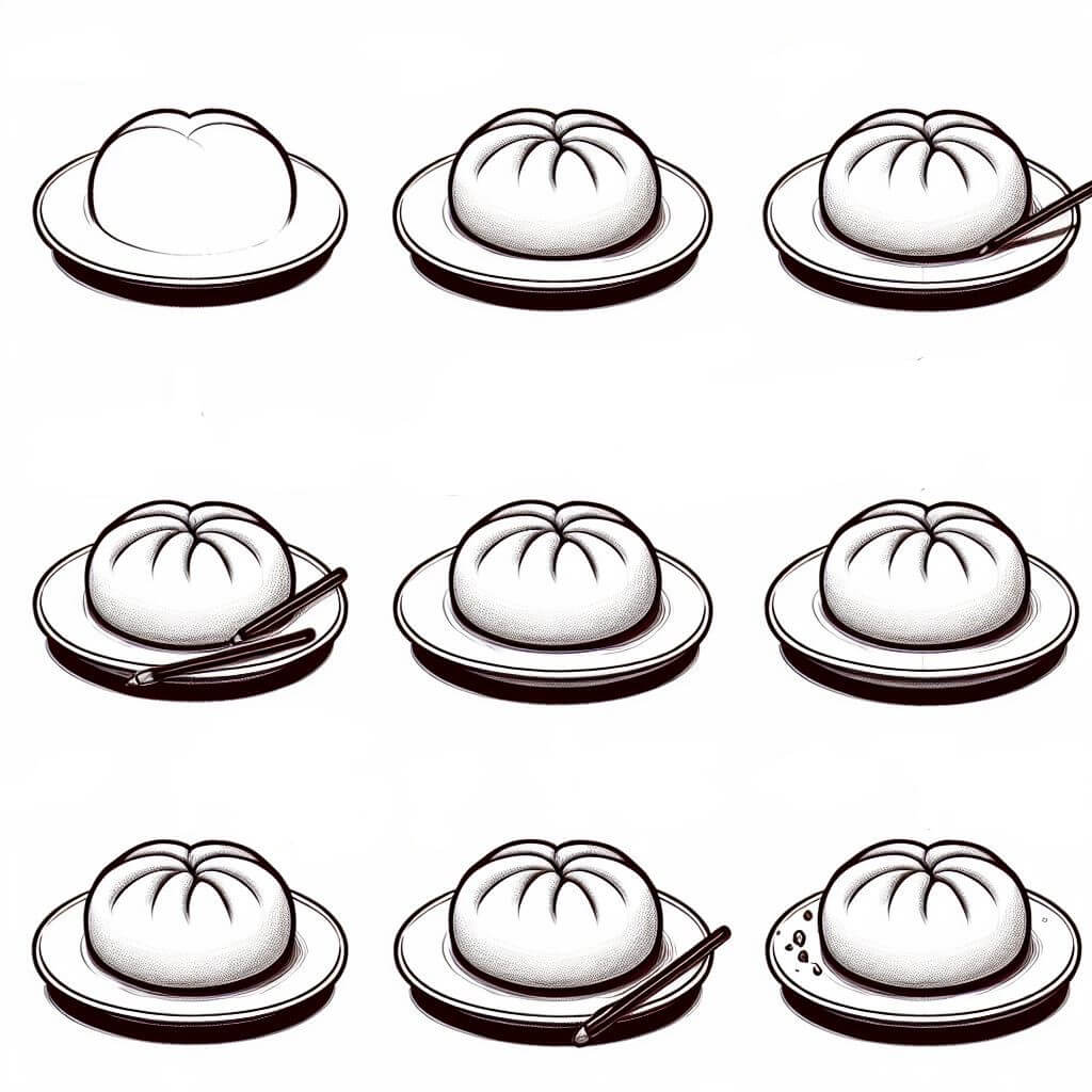 How to draw Dumplings idea (8)