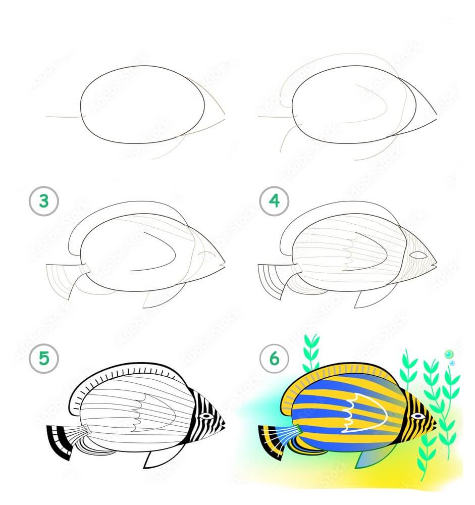 How to draw Earl fish