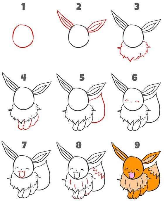 How to draw Eevee