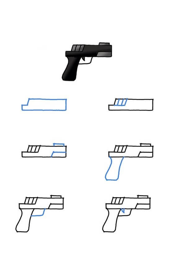 How to draw Electric gun (2)