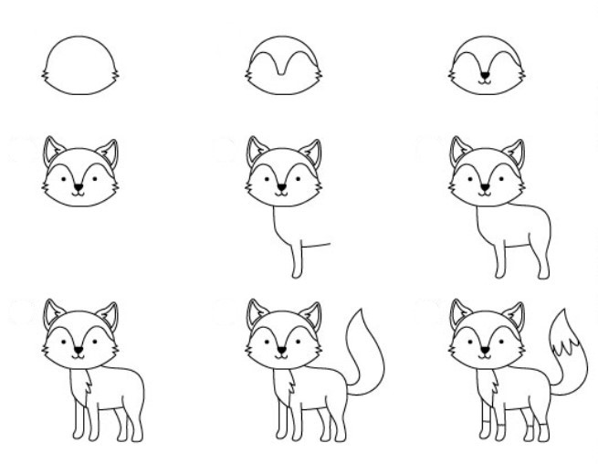 How to draw Fox idea 10