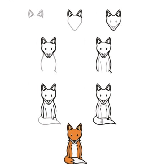 How to draw Fox idea 14