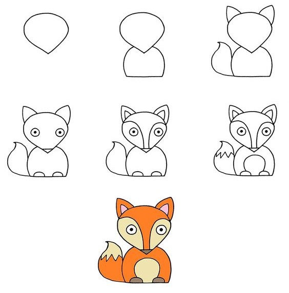 How to draw Fox idea 15
