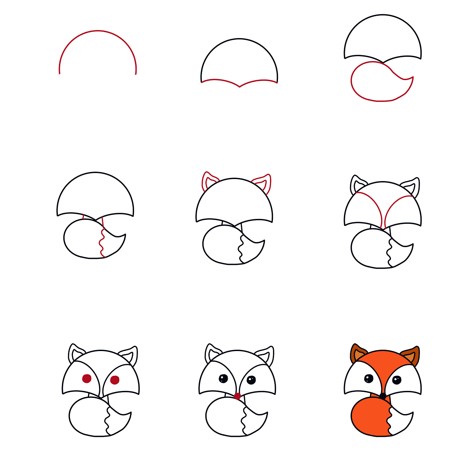 How to draw Fox idea 19