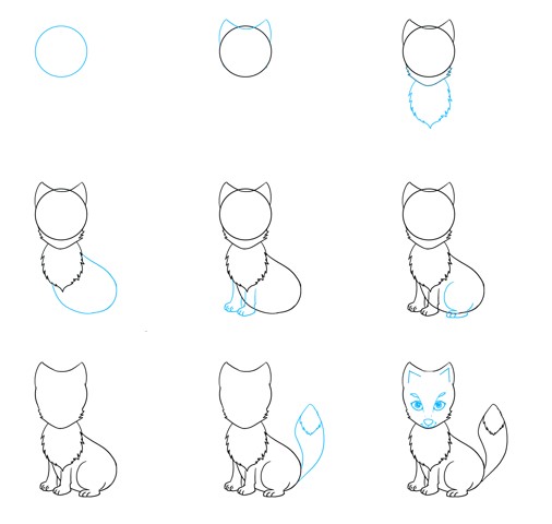 How to draw Fox idea 21