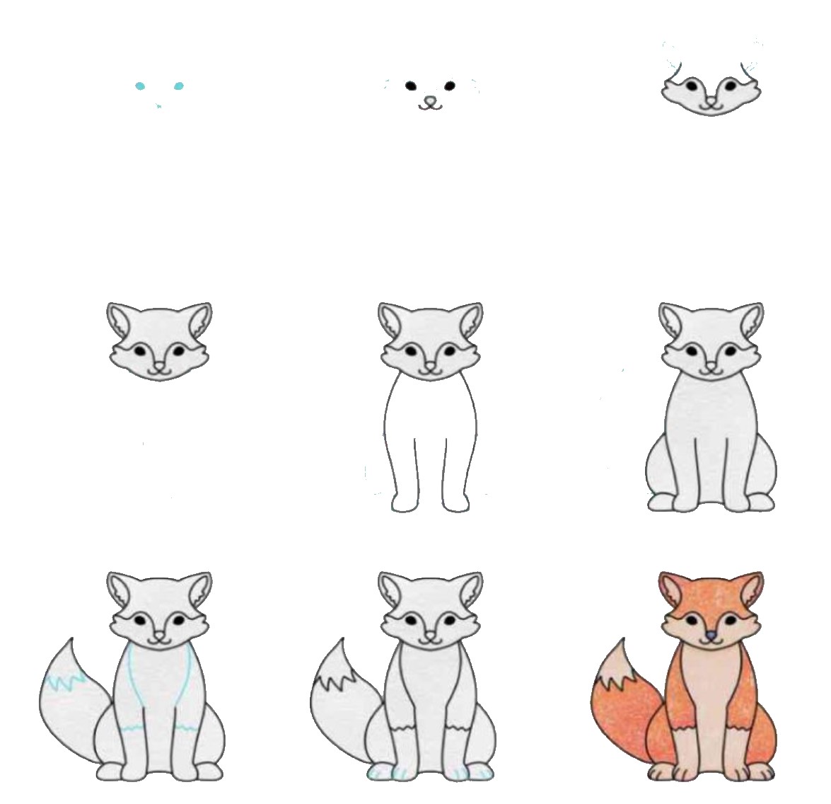 How to draw Fox idea 3