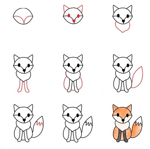 How to draw Fox idea 4